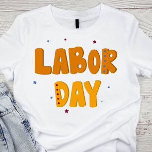 Dag van de Stoute Donkere Oranje Arbeid T-shirt