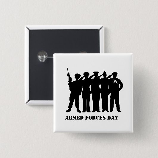 Dag van de strijdkrachten Silhouettes Button (Voorkant /achterkant)
