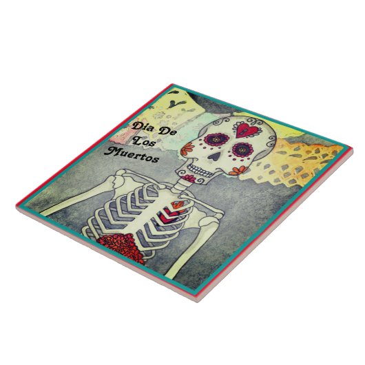 Dag van de  Tegel van de dode skelet Tegeltje (Zijkant)