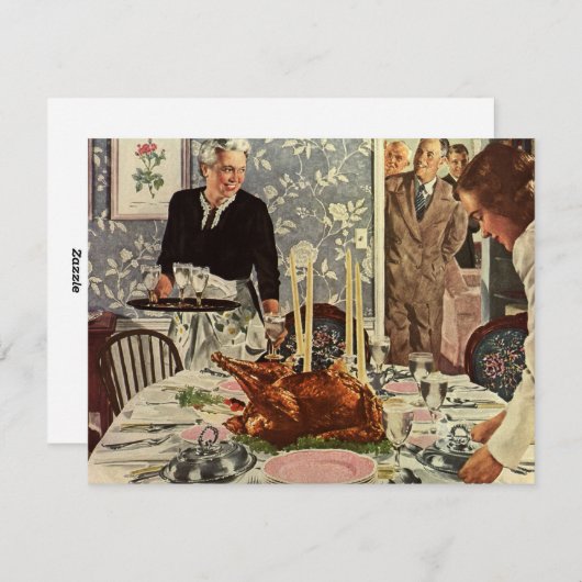  dag van de Thanksgiving in Turkije: een feest met Feestdagenkaart (Voorkant / Achterkant)