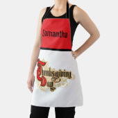 Dag van de Thanksgiving met rode letters Schort (Insitu)