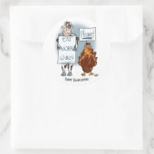 Dag van de Thanksgiving Ronde Sticker (Tas)