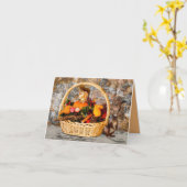 Dag van de Thanksgiving van de Eekhoorn en de Eekh Kaart (Gele Bloem)