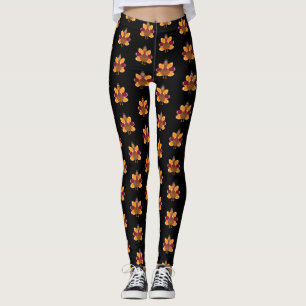 Dag van de Thanksgiving van Turkije Pilgrim en Foo Leggings
