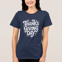 Dag van de Thanksgiving vieren met familie en vrie Tri-Blend Shirt