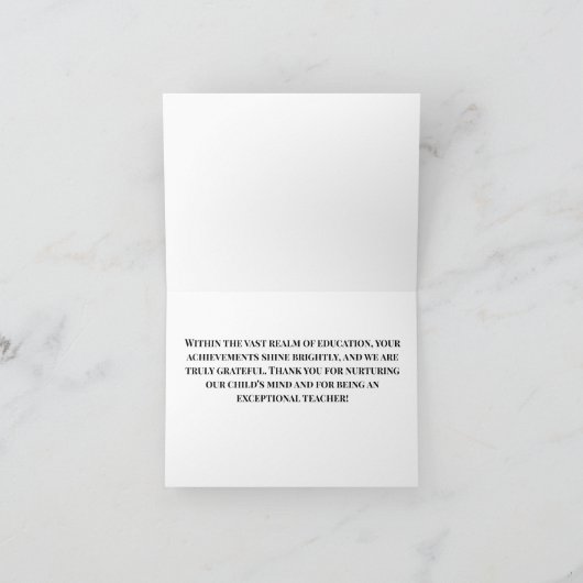 Dag van de Theaterleraar Bedankkaart (Binnen)