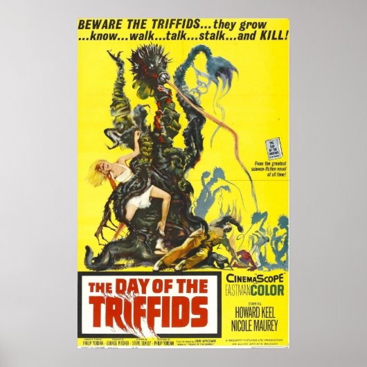 Dag van de triffids -  horrorfilm poster (Voorkant)