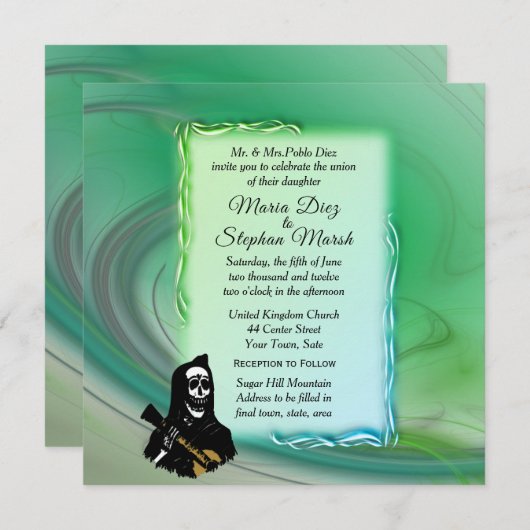 Dag van de uitnodiging tot het groene huwelijk van (Voorkant / Achterkant)