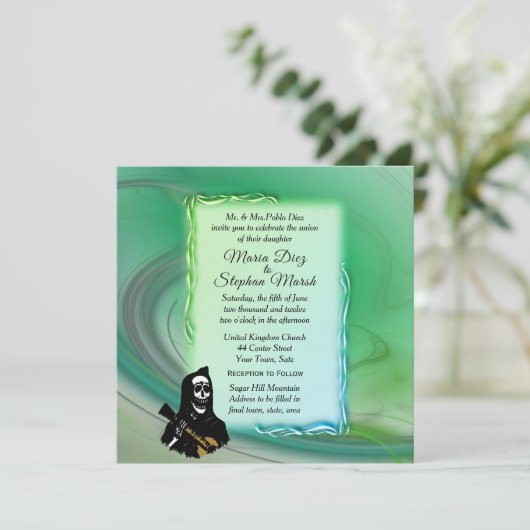 Dag van de uitnodiging tot het groene huwelijk van (Staand voorkant)