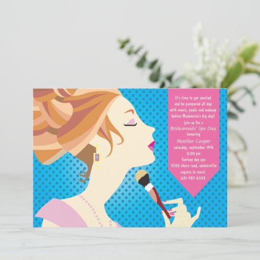 Dag van de Uitnodiging van Beauty Spa (Staand voorkant)