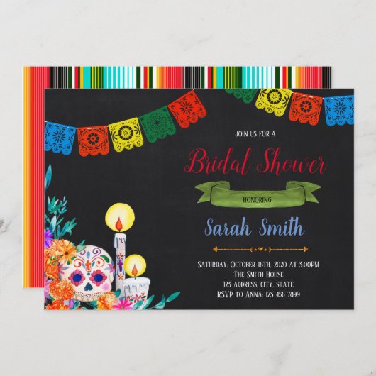 Dag van de uitnodiging van het dode themagepartime (Voorkant / Achterkant)