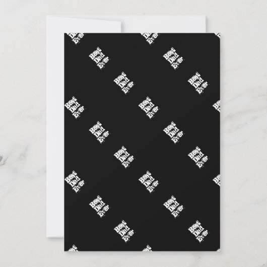 Dag van de Vader Brunch Witte Zwarte Tekst Kaart (Achterkant)