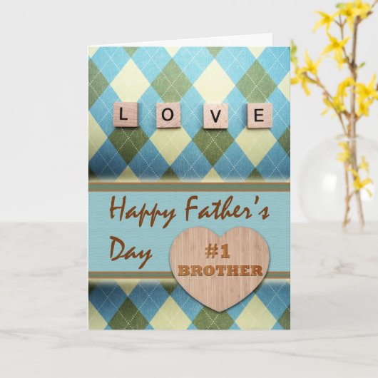 Dag van de Vader van de liefde voor #1 Broeder Kaart (Gele Bloem)