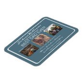 Dag van de vaders Beste pap ooit Blauwe Drie Foto Magneet (Linkerzijde)