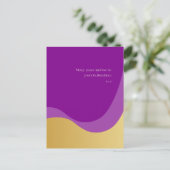 Dag van de valentijn, 1:2, Paars & goud, liefde Briefkaart (Staand voorkant)