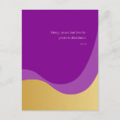 Dag van de valentijn, 1:2, Paars & goud, liefde Briefkaart (Voorkant)