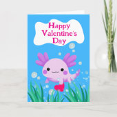  dag van de Valentijn Axolotl met hart Kaart (Voorkant)