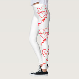 Dag van de valentijn: harten, bogen en liefde char leggings