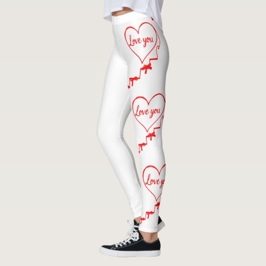 Dag van de valentijn: harten, bogen en liefde char leggings (Links)