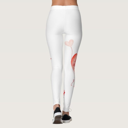 Dag van de valentijn: harten, bogen en liefde char leggings (Achterkant)