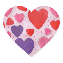 Dag van de valentijn Harten in Roze Paars en Rood