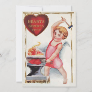 dag van de Valentijn Hier wordt de harten herhaal Feestdagenkaart
