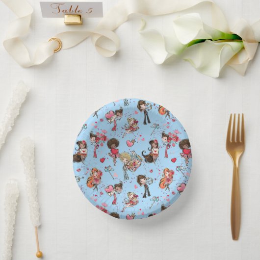 Dag van de valentijn papieren kommen (Huwelijk)