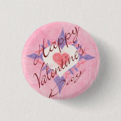 Dag van de valentijn ronde button 3,2 cm (Voorkant)