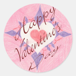 Dag van de valentijn ronde sticker