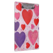 Dag van de valentijn Roze Paars en Rood Patroon Klembord (Rechts)