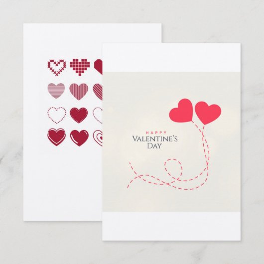 Dag van de valentijn save the date (Voorkant / Achterkant)