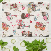 Dag van de valentijn theedoek (Gevouwen)