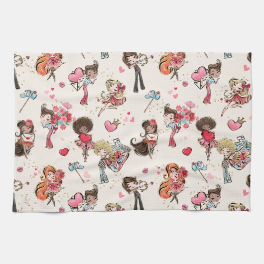 Dag van de valentijn theedoek (Horizontaal)