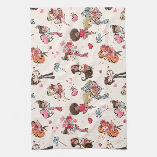 Dag van de valentijn theedoek (Verticaal)