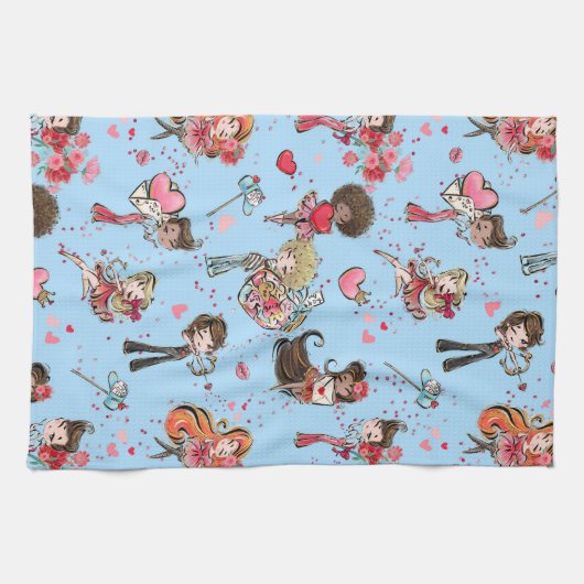 Dag van de valentijn theedoek (Horizontaal)