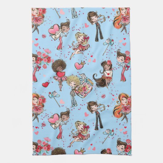 Dag van de valentijn theedoek (Verticaal)