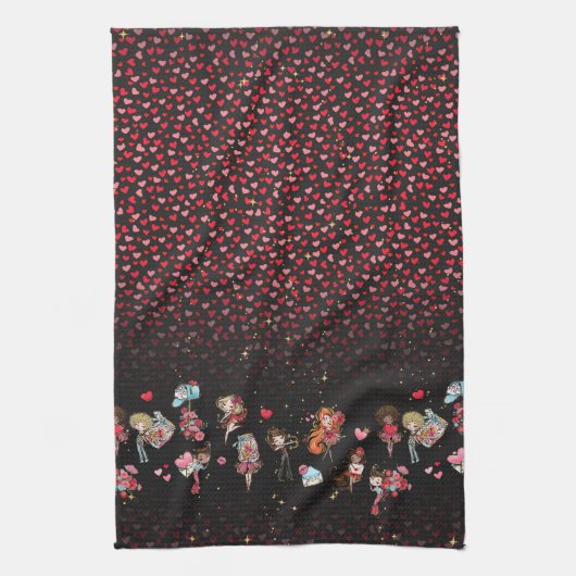 Dag van de valentijn theedoek (Verticaal)