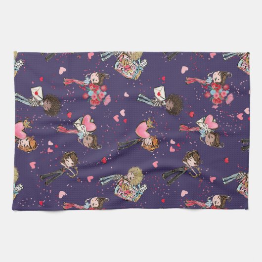 Dag van de valentijn theedoek (Horizontaal)