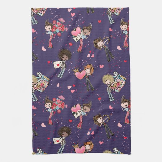 Dag van de valentijn theedoek (Verticaal)