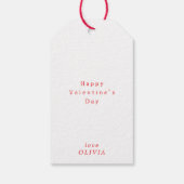 Dag van de Valentijn van de Liefdesvergelijking Cadeaulabel (Achterkant)