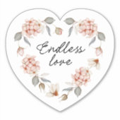 Dag van de Valentijn van het Bloemenhart Sticker (Voorkant)