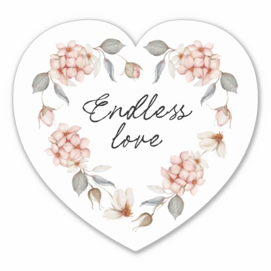 Dag van de Valentijn van het Bloemenhart Sticker (Voorkant)