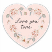 Dag van de Valentijn van het Bloemenhart Sticker (Voorkant)