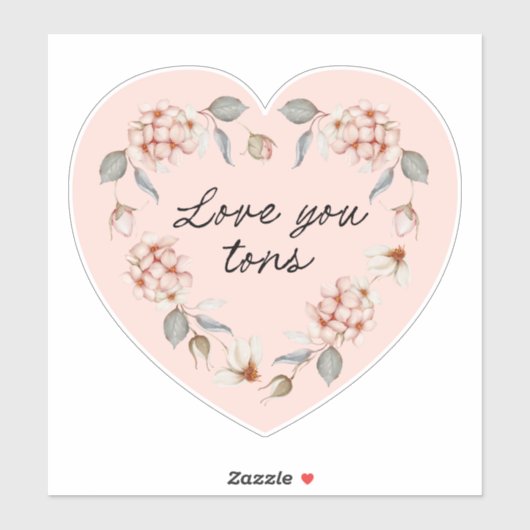 Dag van de Valentijn van het Bloemenhart Sticker (Vel)