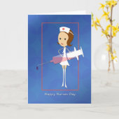 Dag van de verpleegster met Kaart spuit (Gele Bloem)