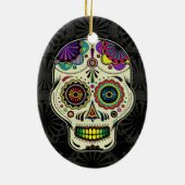 Dag van de versiering van de schedel van de dode s keramisch ornament (Achterkant)
