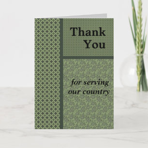 Dag van de Veteranen Dank u aan de militaire diere Bedankkaart
