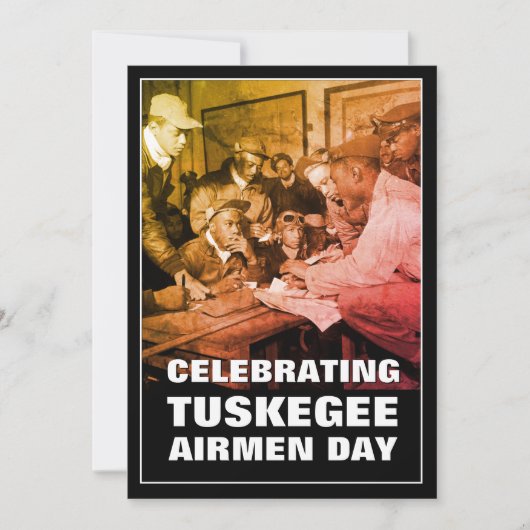 Dag van de VLIEGTUIGEN VAN TUSKEGEE Kaart (Voorkant)