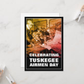 Dag van de VLIEGTUIGEN VAN TUSKEGEE Kaart (Voorkant / Achterkant in situ)