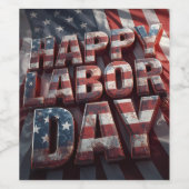 Dag van de Voedsel- en Drankenarbeid Wijn Etiket (Enkel label)